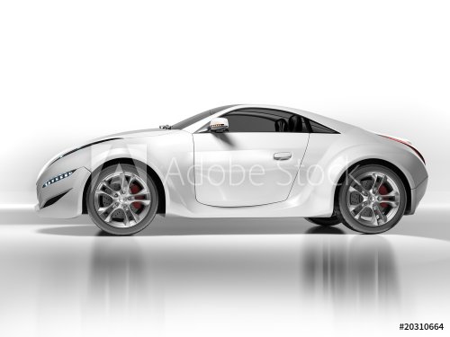 Sports car isolated on white background - 900464368