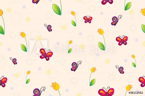 Spring seamless wallpaper - 900461418