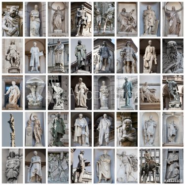 statue di Milano collage