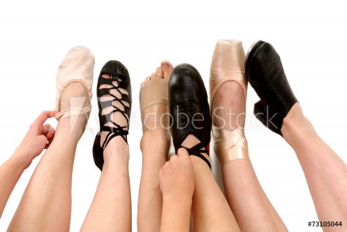 Styles of Dance Shoes in Feet