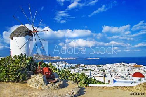 sunny beautiful Mykonos - amazing greek islands series - 900391147