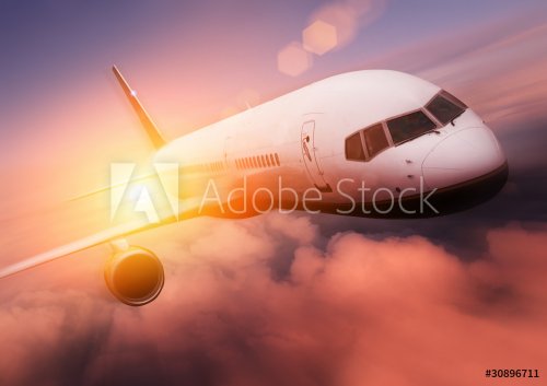 Sunset Airplane Travel - 901141466