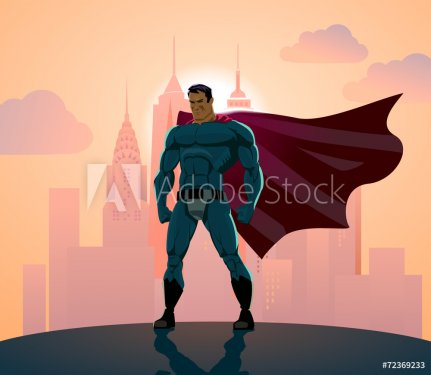 Superhero in City