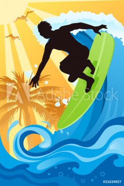 Surfer in the ocean