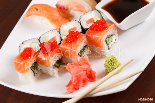 sushi on the plate - 900354817