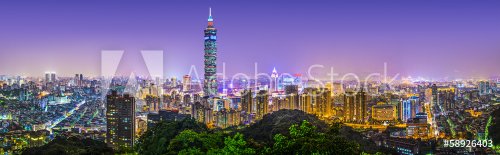 Taipei, Taiwan Panorama - 901146273