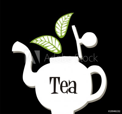 Teapot on black background - 900461742