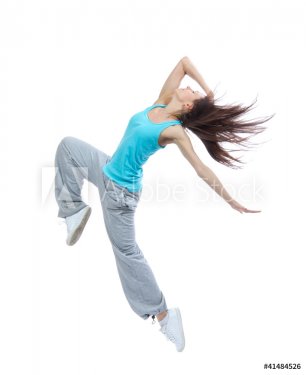 Teenage girl dancer dancing hip-hop - 900739820