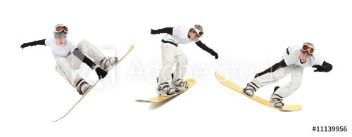 Teenage snowboarder