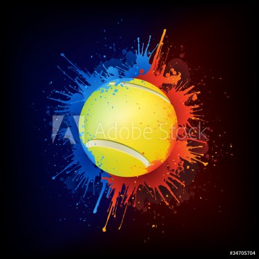Tennis Ball in Paint - 900692501