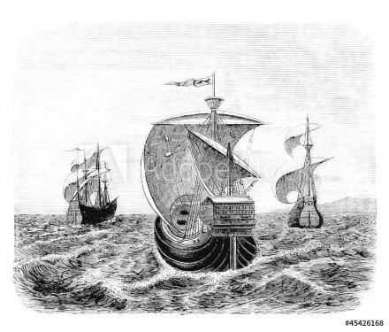 The 3 Ships of Christophus Columbus - 15th century - 900899516