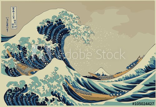 The big wave off Kanagawa - Hokusai - 901156243