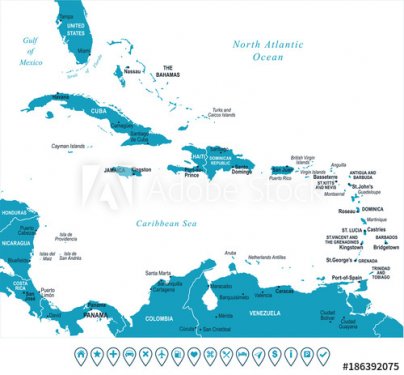 Carte des Caraïbes - 901156233