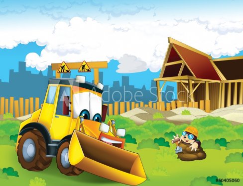 The cartoon digger - illustration for the children - 901138960