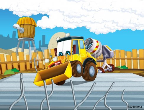 The cartoon digger - illustration for the children - 901138964