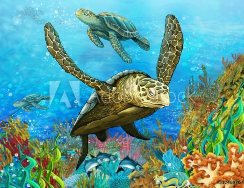The coral reef - illustration for the children - 901138932