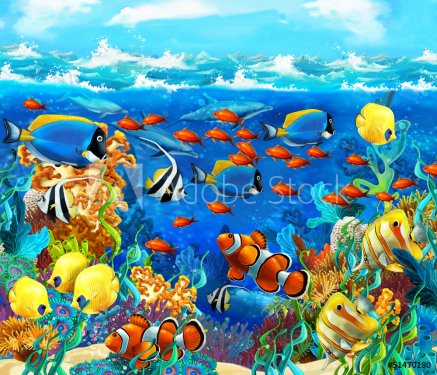 The coral reef - illustration for the children - 901138942