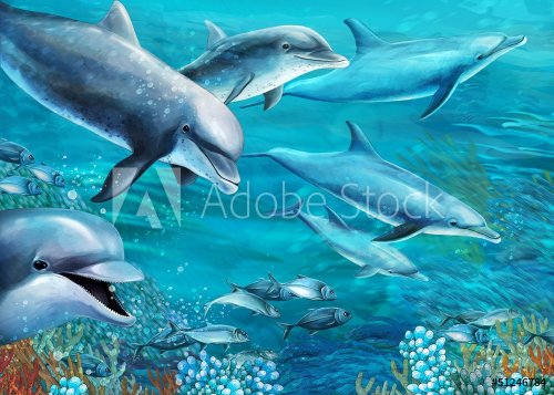 The coral reef - illustration for the children - 901138943