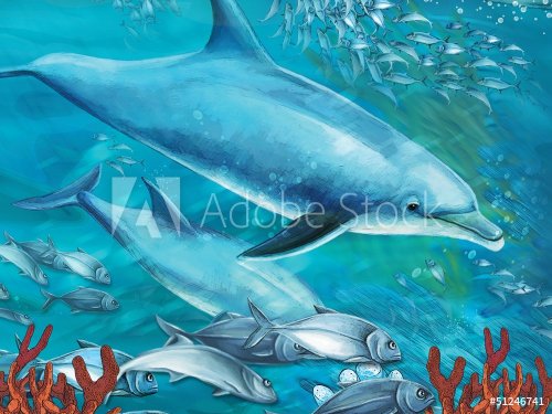 The coral reef - illustration for the children - 901138944