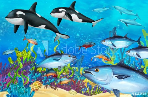 The coral reef - illustration for the children - 901148302