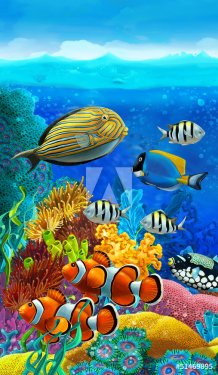 The coral reef - illustration for the children - 901148303