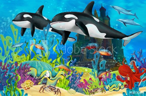 The coral reef - illustration for the children - 901148305