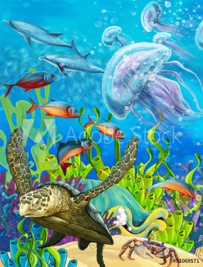 The coral reef - illustration for the children - 901148306