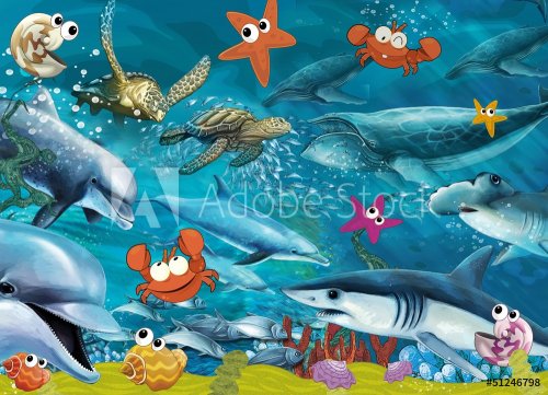 The coral reef - illustration for the children - 901148307