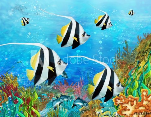 The coral reef - illustration for the children - 901148308