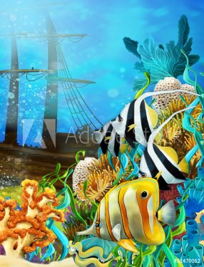 The coral reef - illustration for the children - 901148311