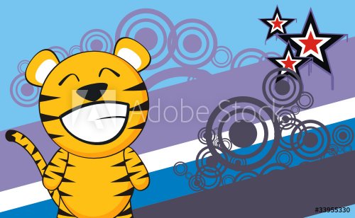 tiger cartoon background009 - 900499069
