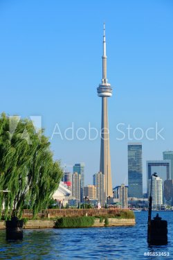 Toronto skyline from park - 901140739