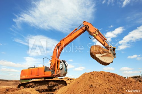track-type loader excavator at work