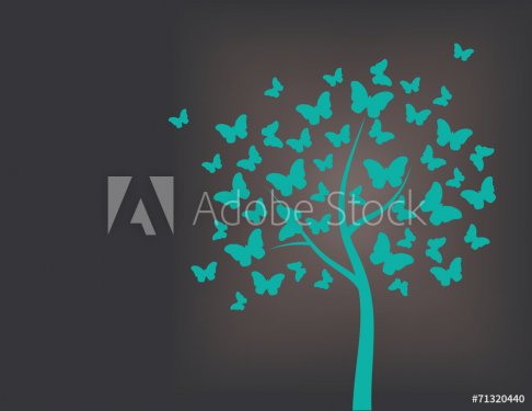 Tree made of butterflies - 901146621