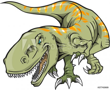 Tyrannosaurus Dinosaur Vector Illustration - 900459015