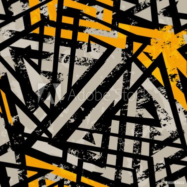 urban geometric seamless pattern with grunge effect