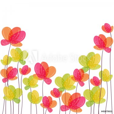 Vector abstract background with flowers