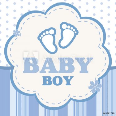 vector background for a baby boy - 900547435