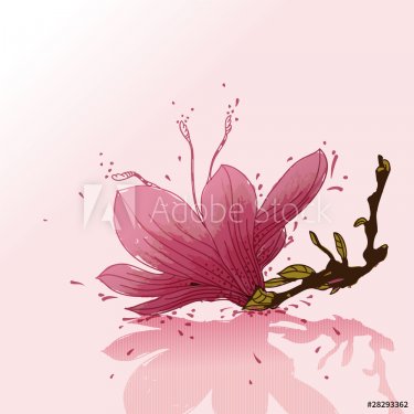 vector background with   a single flower - 900511233
