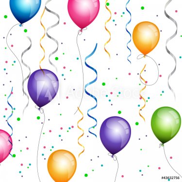 Vector Background with Balloons