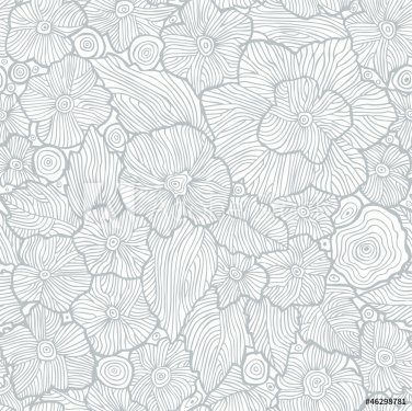 vector background with floral ornament - 901137906