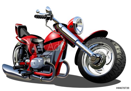 Vector Cartoon Motorcycle - 900692436