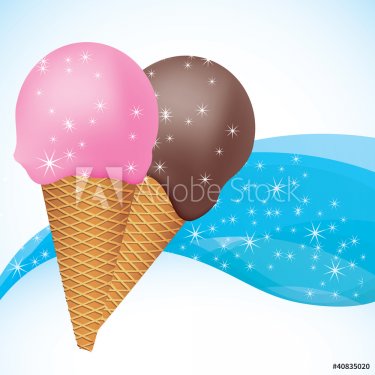 vector ice cream on an abstract background - 900547412