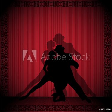 Vector illustration of a dancing couple