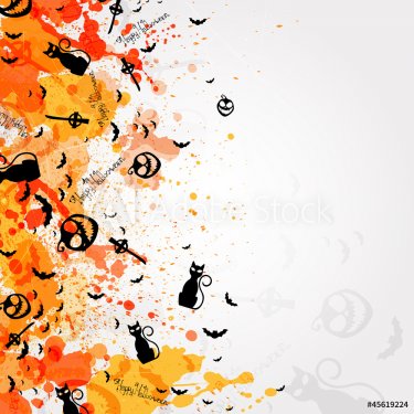 Vector Illustration of a Decorative Halloween Background - 900954342
