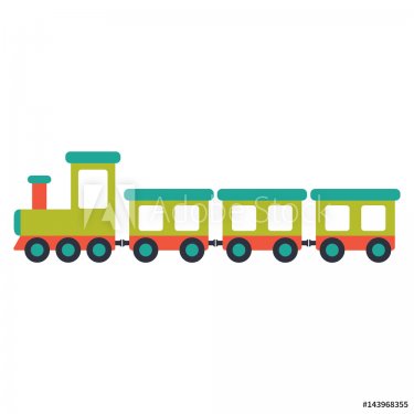 Vector illustration of a toy train - 901151749