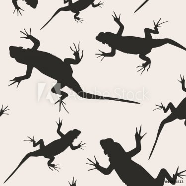 Vector illustration of abstract lizards
