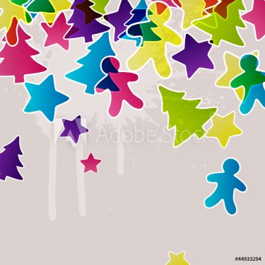 Vector Illustration of an Abstract Christmas Background - 900954349