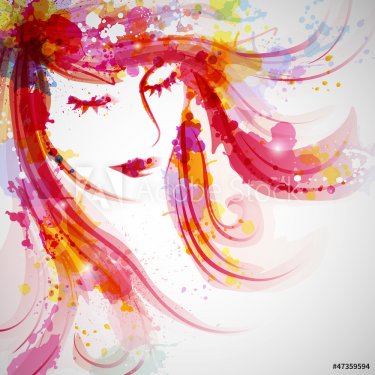 Vector Illustration of an Abstract Fashion Woman - 900949583
