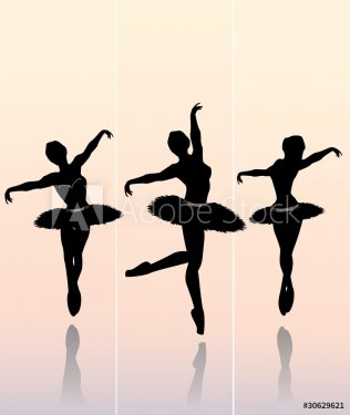 Vector Illustration of  dancing  ballerinas - 900868451